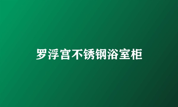 罗浮宫不锈钢浴室柜