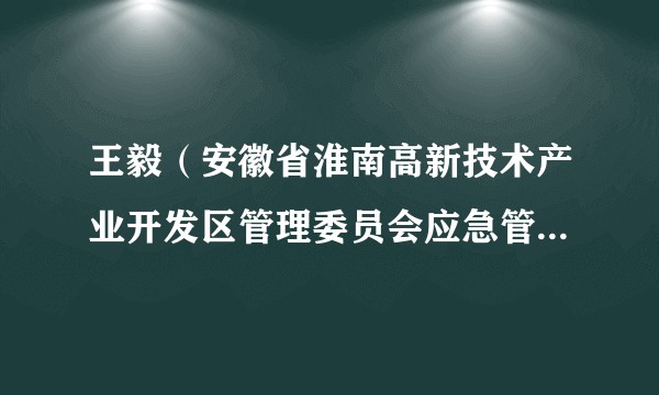 王毅（安徽省淮南高新技术产业开发区管理委员会应急管理局原局长、一级主任科员）