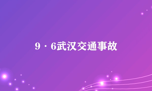 9·6武汉交通事故
