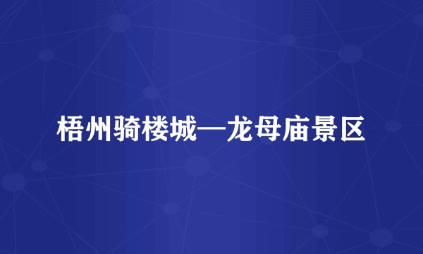梧州骑楼城—龙母庙景区