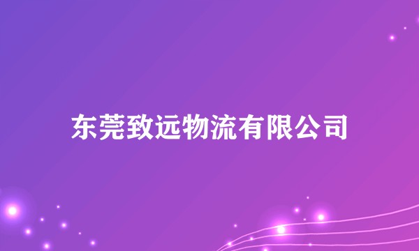 东莞致远物流有限公司