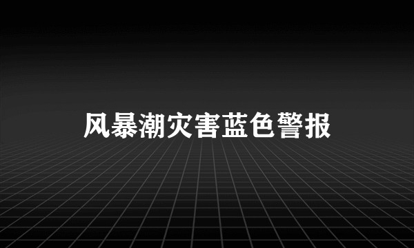 风暴潮灾害蓝色警报