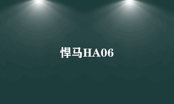 悍马HA06