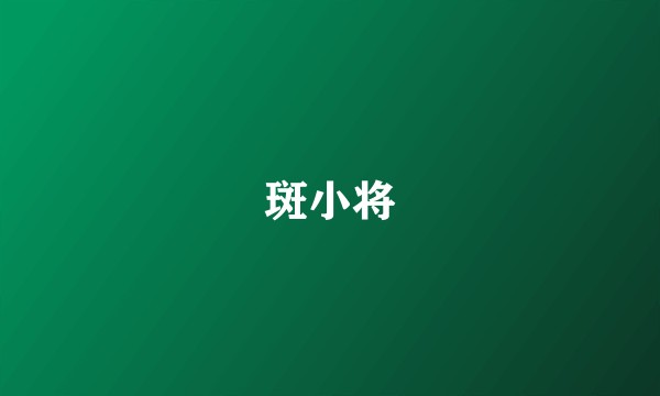 斑小将