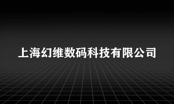 上海幻维数码科技有限公司