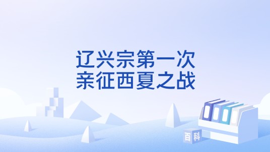 辽兴宗第一次亲征西夏之战