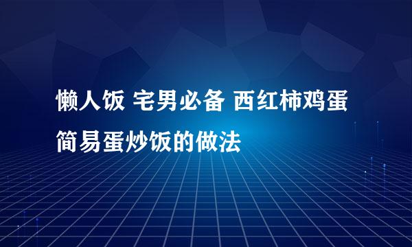 懒人饭 宅男必备 西红柿鸡蛋 简易蛋炒饭的做法