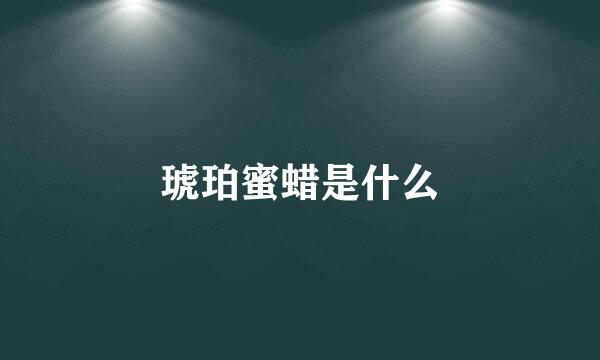 琥珀蜜蜡是什么