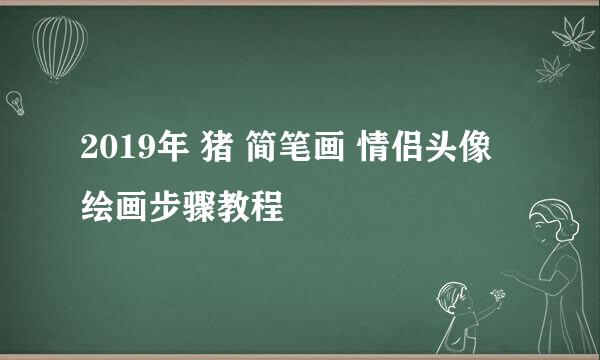 2019年 猪 简笔画 情侣头像 绘画步骤教程
