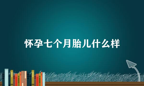 怀孕七个月胎儿什么样