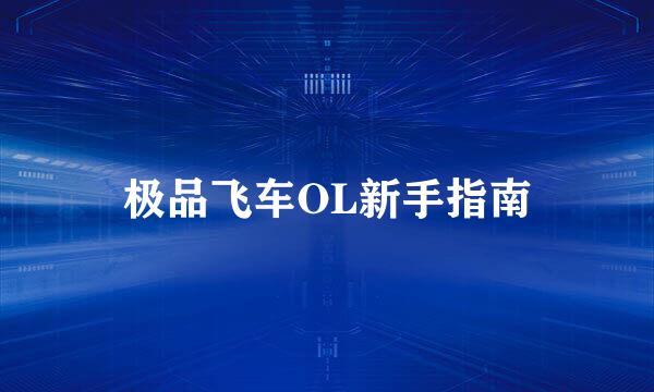 极品飞车OL新手指南
