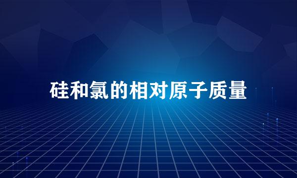 硅和氯的相对原子质量