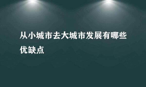 从小城市去大城市发展有哪些优缺点