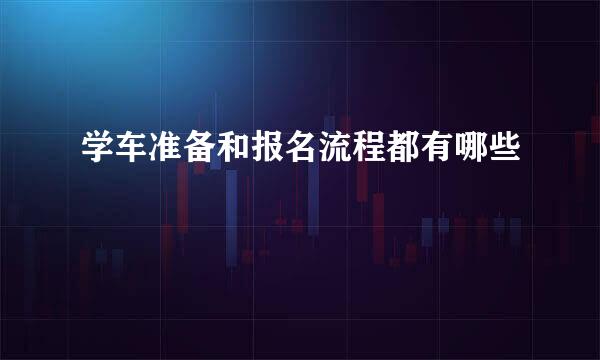 学车准备和报名流程都有哪些