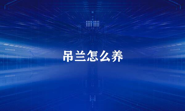 吊兰怎么养