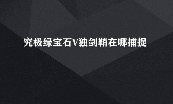 究极绿宝石V独剑鞘在哪捕捉