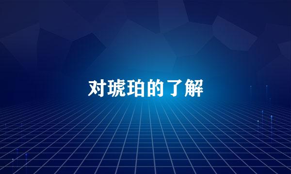 对琥珀的了解