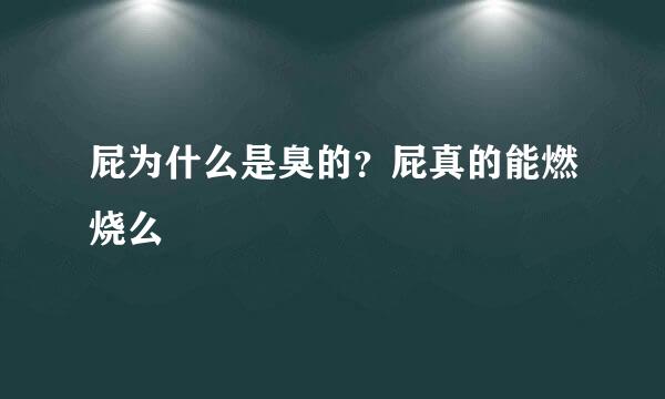 屁为什么是臭的？屁真的能燃烧么