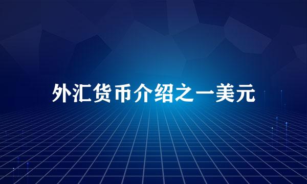 外汇货币介绍之一美元