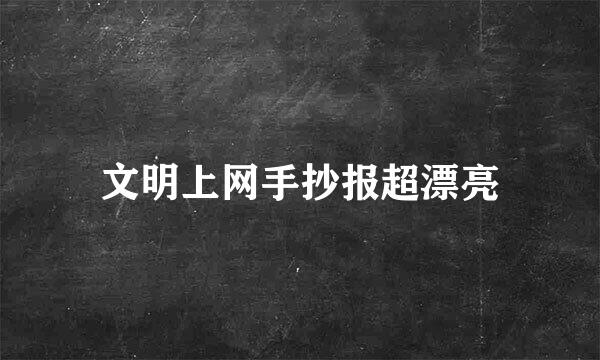 文明上网手抄报超漂亮