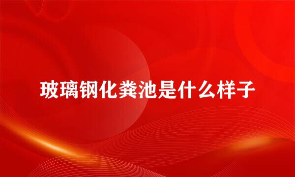 玻璃钢化粪池是什么样子