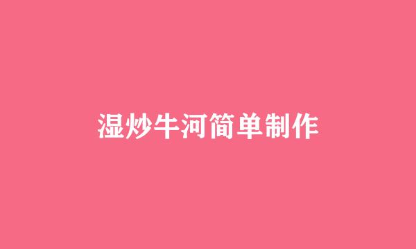 湿炒牛河简单制作