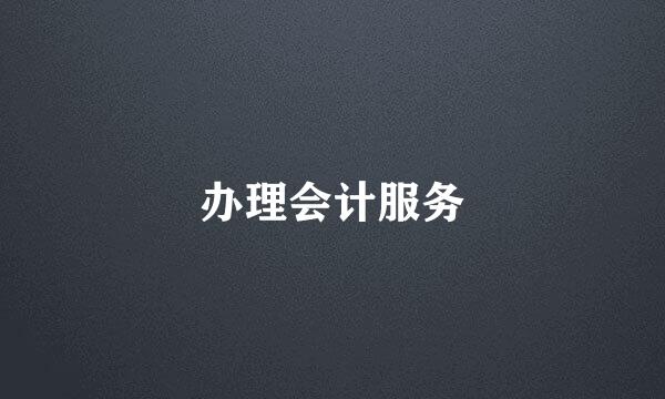 办理会计服务