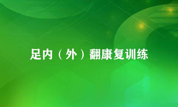 足内（外）翻康复训练