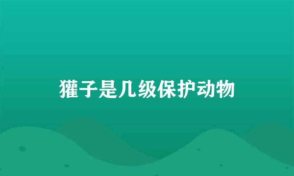 獾子是几级保护动物
