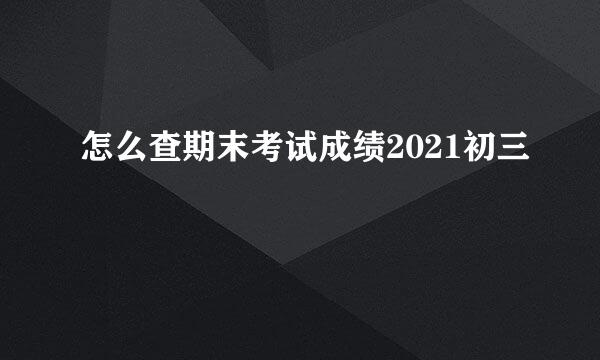 怎么查期末考试成绩2021初三