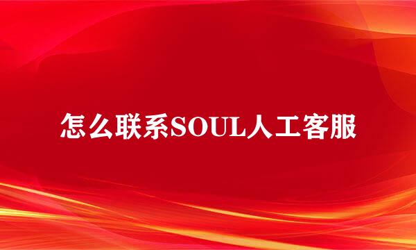 怎么联系SOUL人工客服