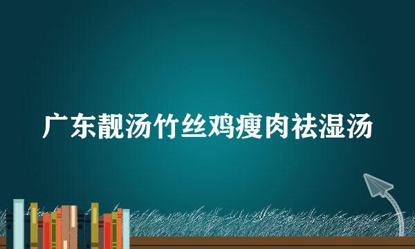 广东靓汤竹丝鸡瘦肉祛湿汤