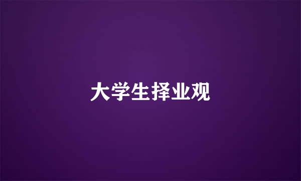 大学生择业观