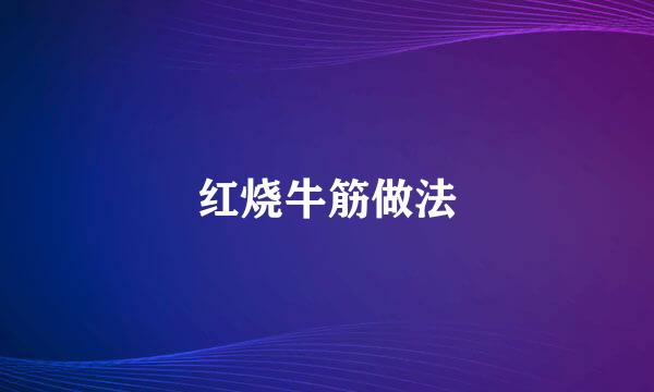 红烧牛筋做法