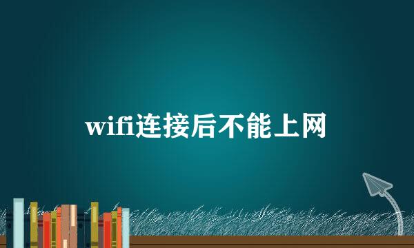wifi连接后不能上网