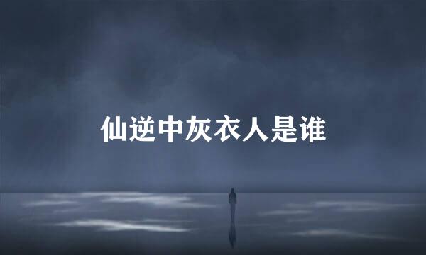 仙逆中灰衣人是谁
