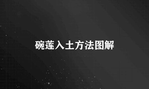 碗莲入土方法图解