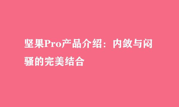 坚果Pro产品介绍：内敛与闷骚的完美结合