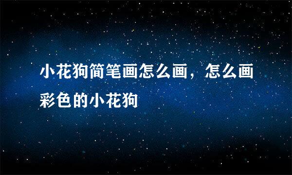小花狗简笔画怎么画，怎么画彩色的小花狗