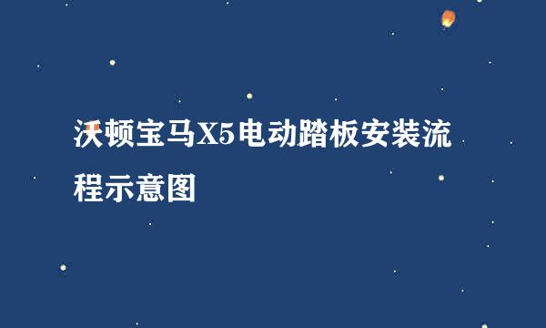 沃顿宝马X5电动踏板安装流程示意图
