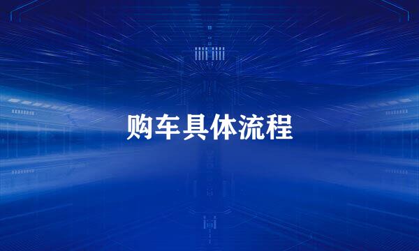 购车具体流程