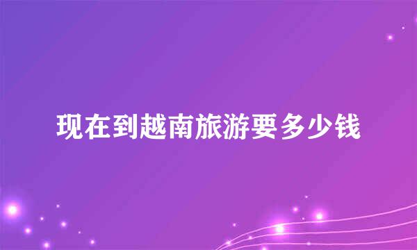 现在到越南旅游要多少钱