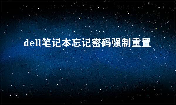 dell笔记本忘记密码强制重置