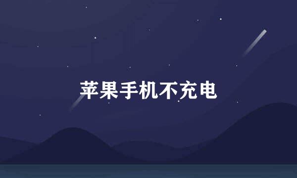 苹果手机不充电