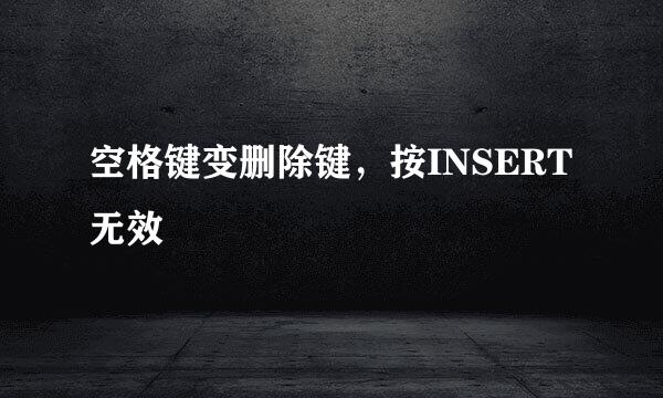 空格键变删除键，按INSERT无效