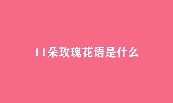 11朵玫瑰花语是什么