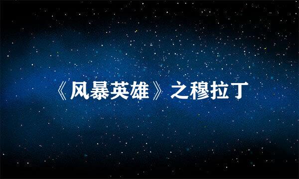 《风暴英雄》之穆拉丁