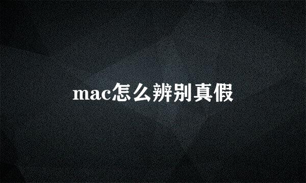 mac怎么辨别真假