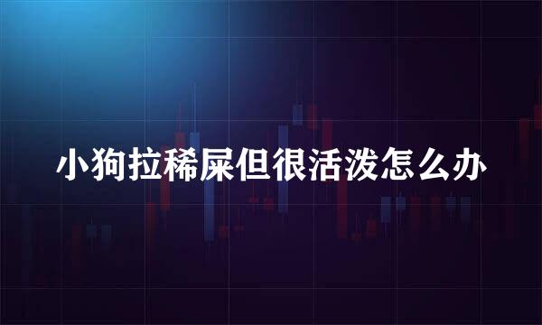 小狗拉稀屎但很活泼怎么办