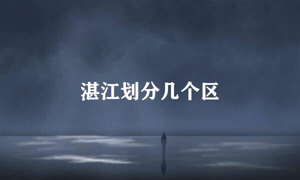 湛江划分几个区